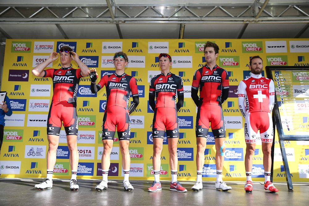 BMC on stage before the start of stage 3.