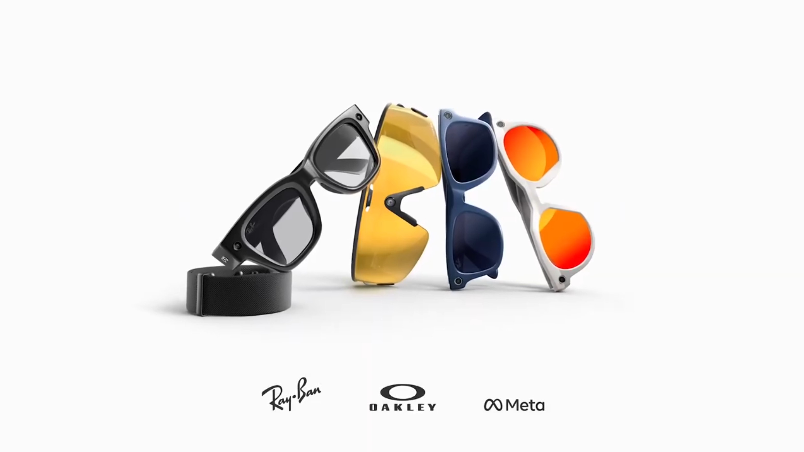 The entire lineup of new Oakley and Ray-Ban Meta Smart glasses as seen in a leaked, unlisted promotional video on Meta&#039;s YouTube channel