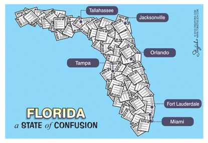 U.S. Florida voting recount election confusion