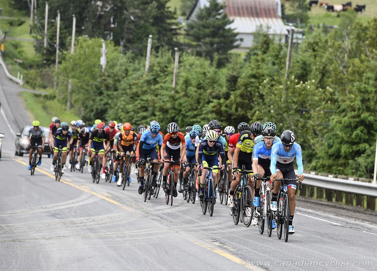 James Piccoli (Team Canada) leading the bunch at Tour de Beauce
