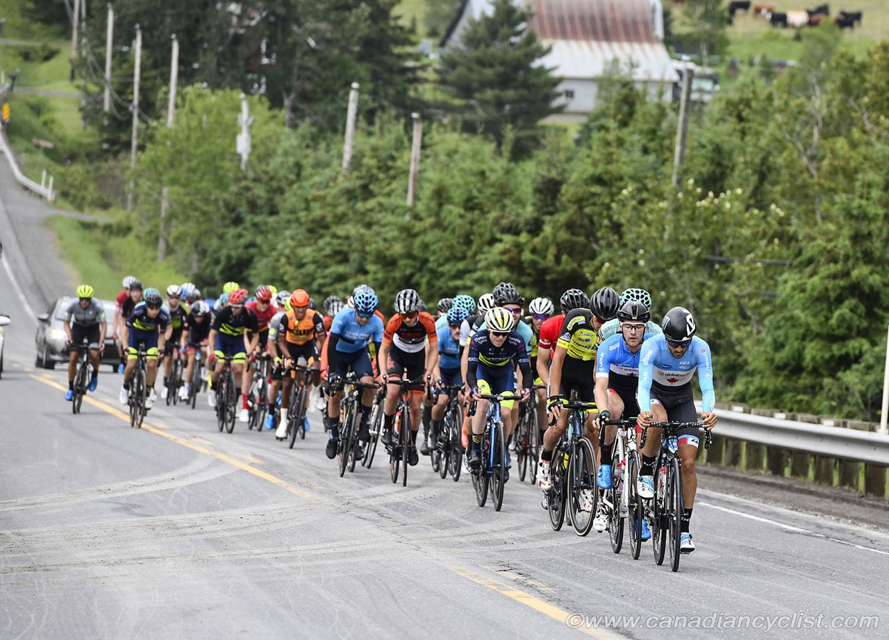 James Piccoli (Team Canada) leading the bunch at Tour de Beauce