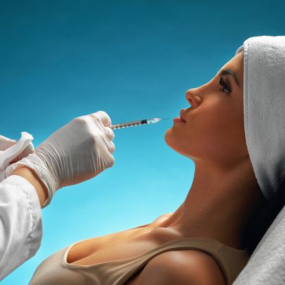 woman getting filler treatment