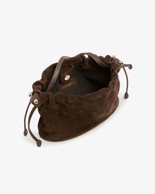 Charlotte Drawstring - Chocolate Suede