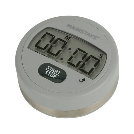 Mainstays Digital Kitchen Timer, Magnetic Countdown Count Up Timer With Large Lcd Display