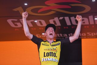 Jos van Emden enjoys his first-ever Grand Tour stage victory