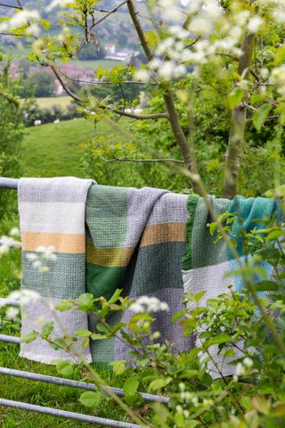 handmade in Britain throws woven by Rhian Wyman
