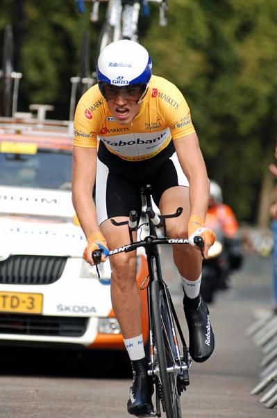 Race leader Lars Boom (Rabobank) finished the time trial in second place but keeps the overall lead.
