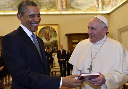 President Obama meets Pope Francis, calls himself a 'great admirer'