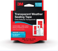 3M Interior Transparent Weather Sealing Tape for Windows and Doors, Moisture Resistant Tape, 1.5 in. x 10 yd. Roll, $8.25 at Amazon