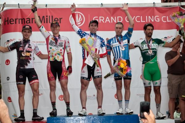 The men's podium.