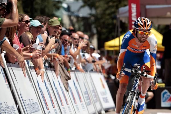 Laurens Ten Dam (Rabobank) looking happy with the crowds send off.