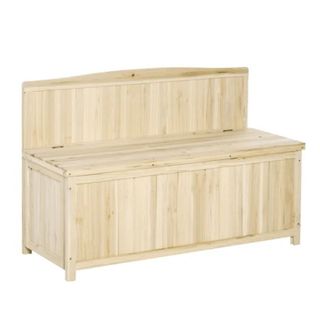 Outsunny Wood Storage Bench