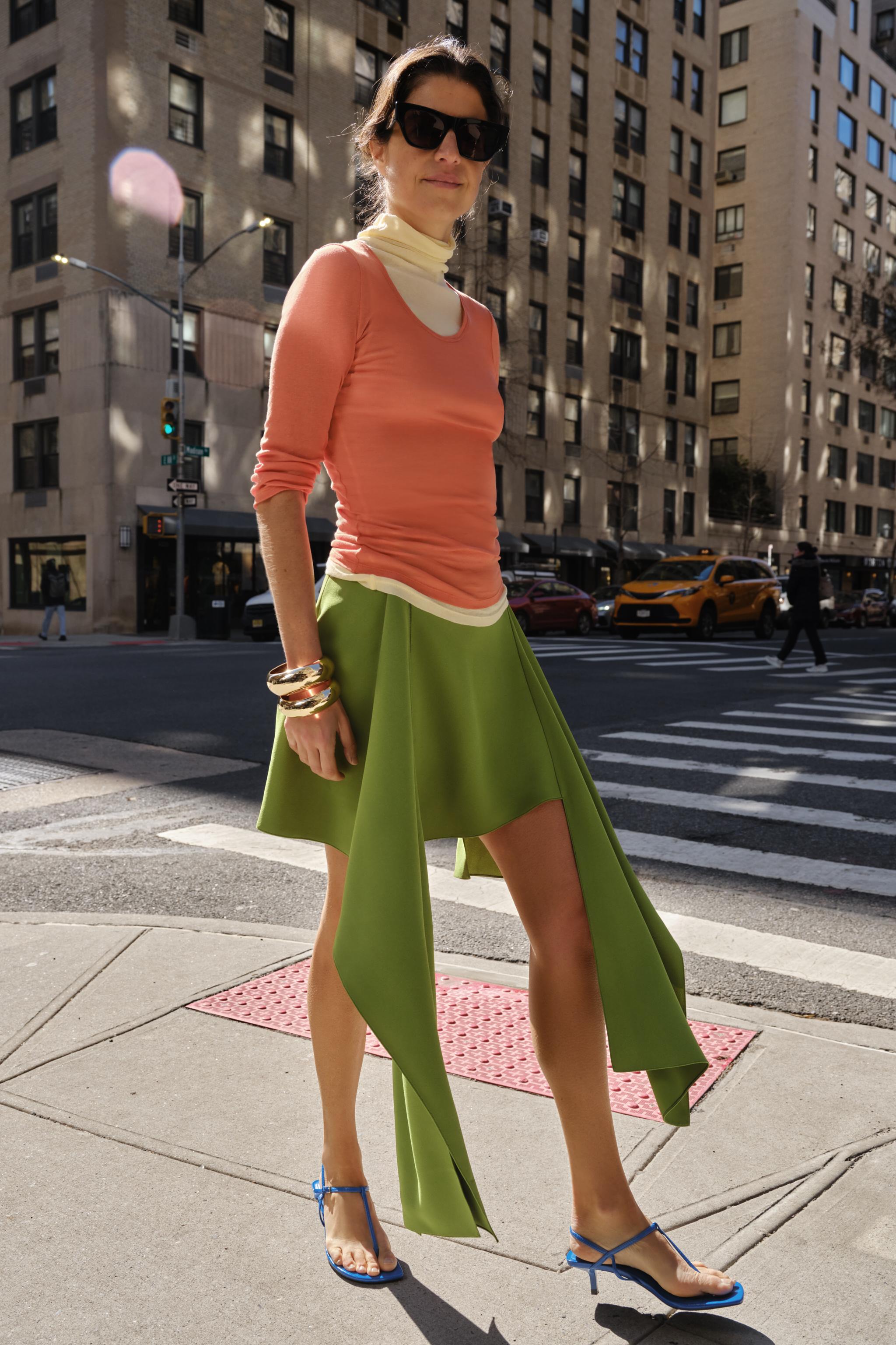 Zw Collection Asymmetric Hem Mini Skirt