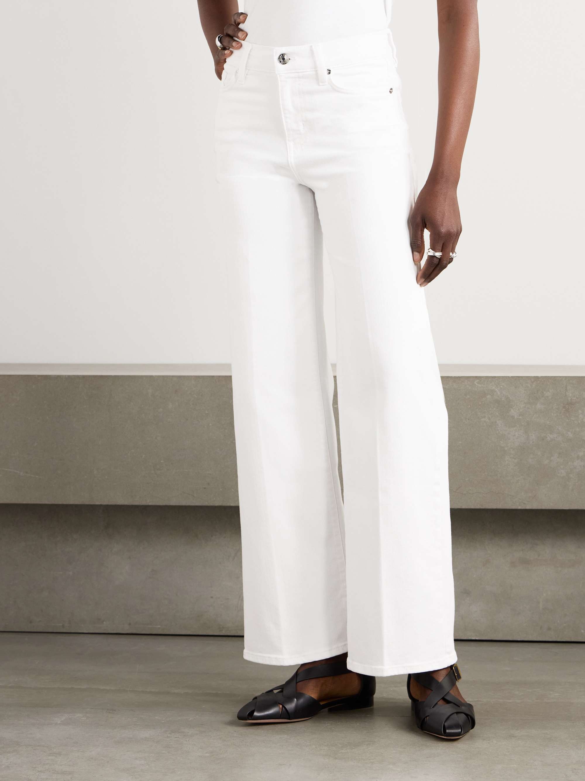 Le Slim Palazzo High-Rise Wide-Leg Jeans
