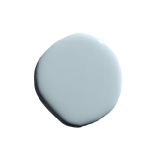 A drop of muted blue paint