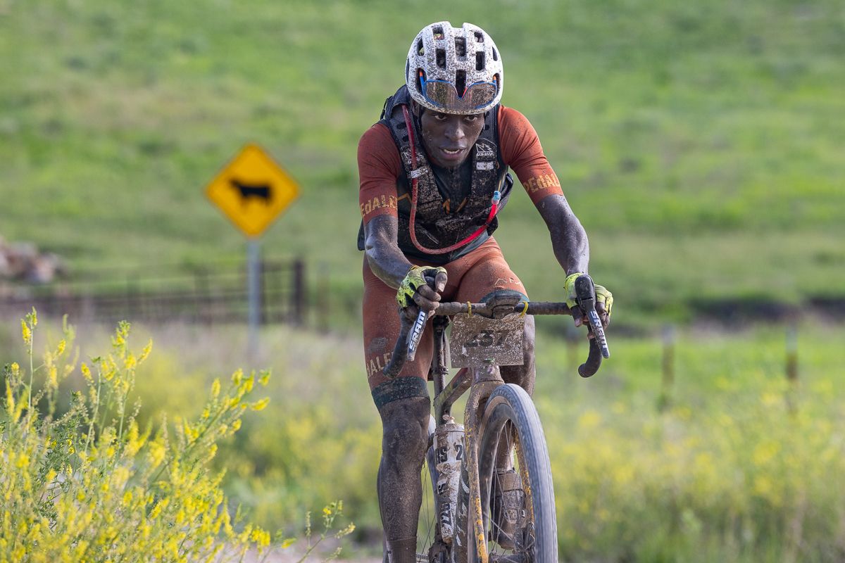 Jordan Schleck rides Unbound Gravel 200 in catch-up mode after mud pit from mile 11
