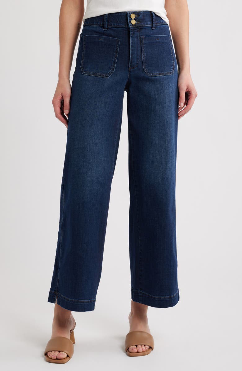 Emma Patch Pocket High Waist Wide Leg Jeans