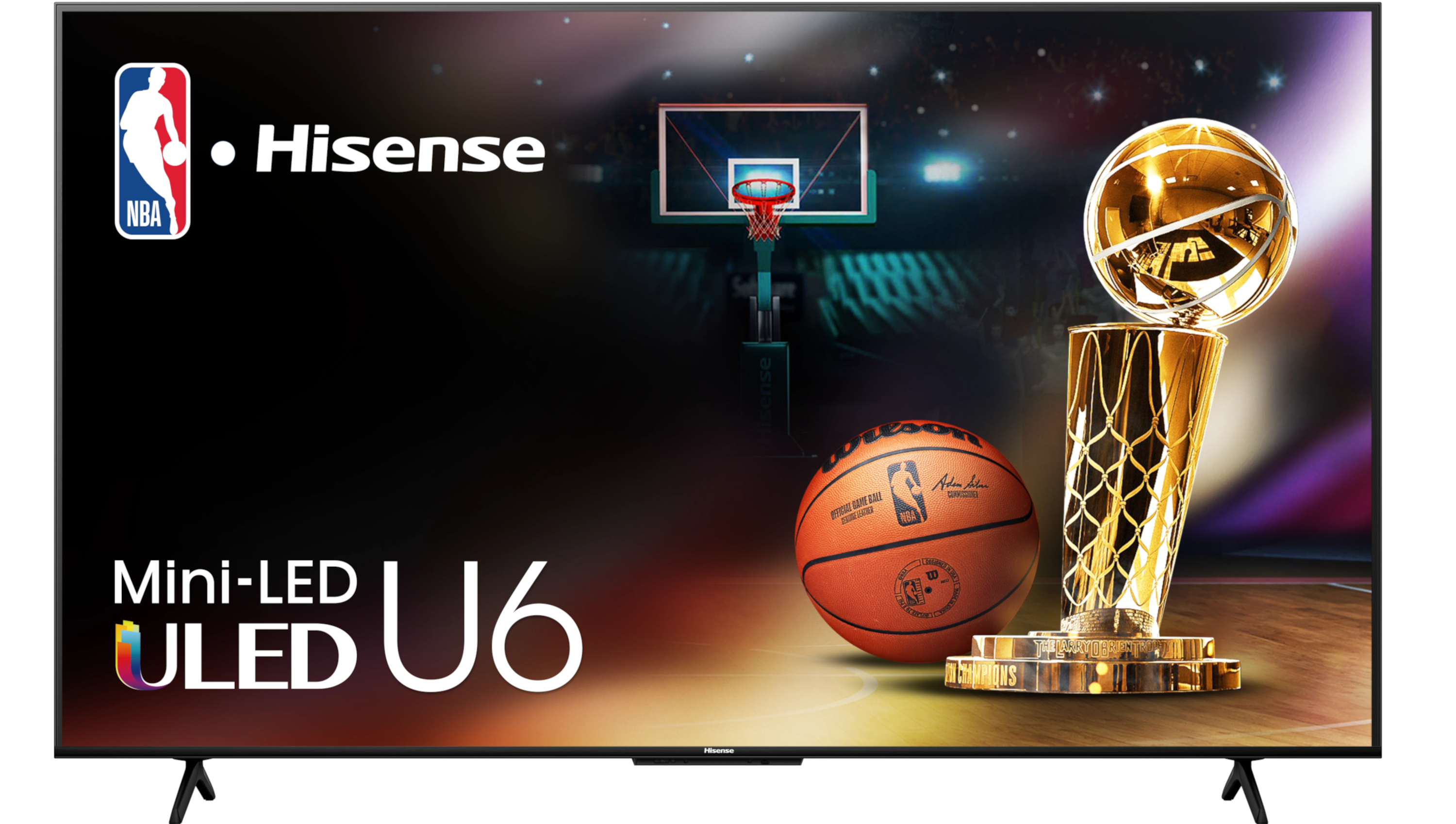 The Hisense U6N Mini-LED TV against a white background
