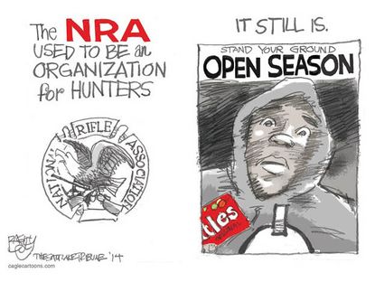 Political cartoon NRA Stand Your Ground