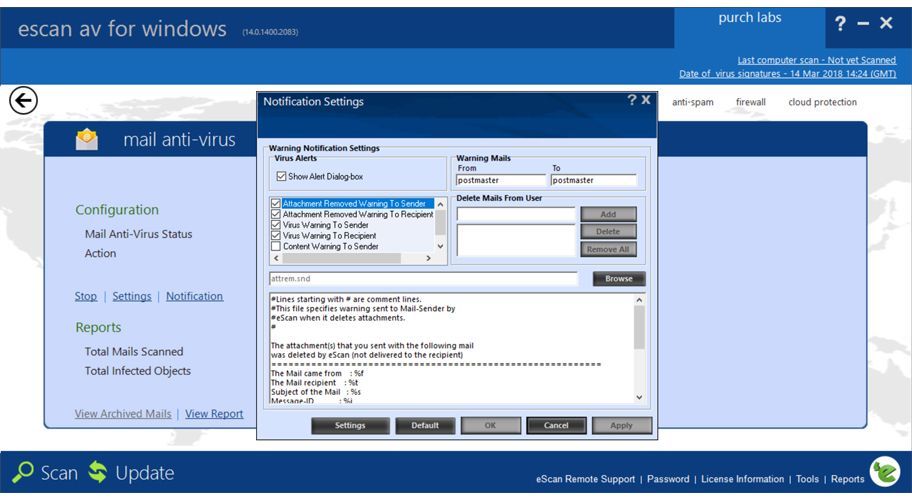eScan blocks hidden malware that attempts to download, whether it&rsquo;s from a website or an email.