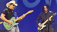 Brad Paisley (left) and Jack White perform onstage at the Tele Town concert at the Ryman Auditorium in Nashville, Tennessee on May 4, 2026