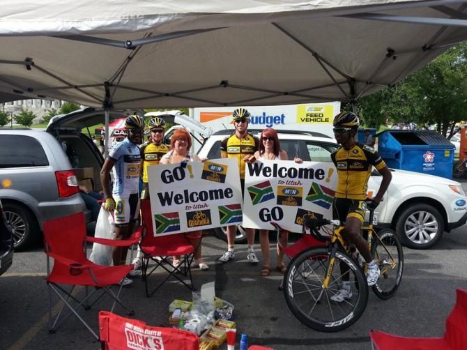 American fans support the MTN-Qhubeka team