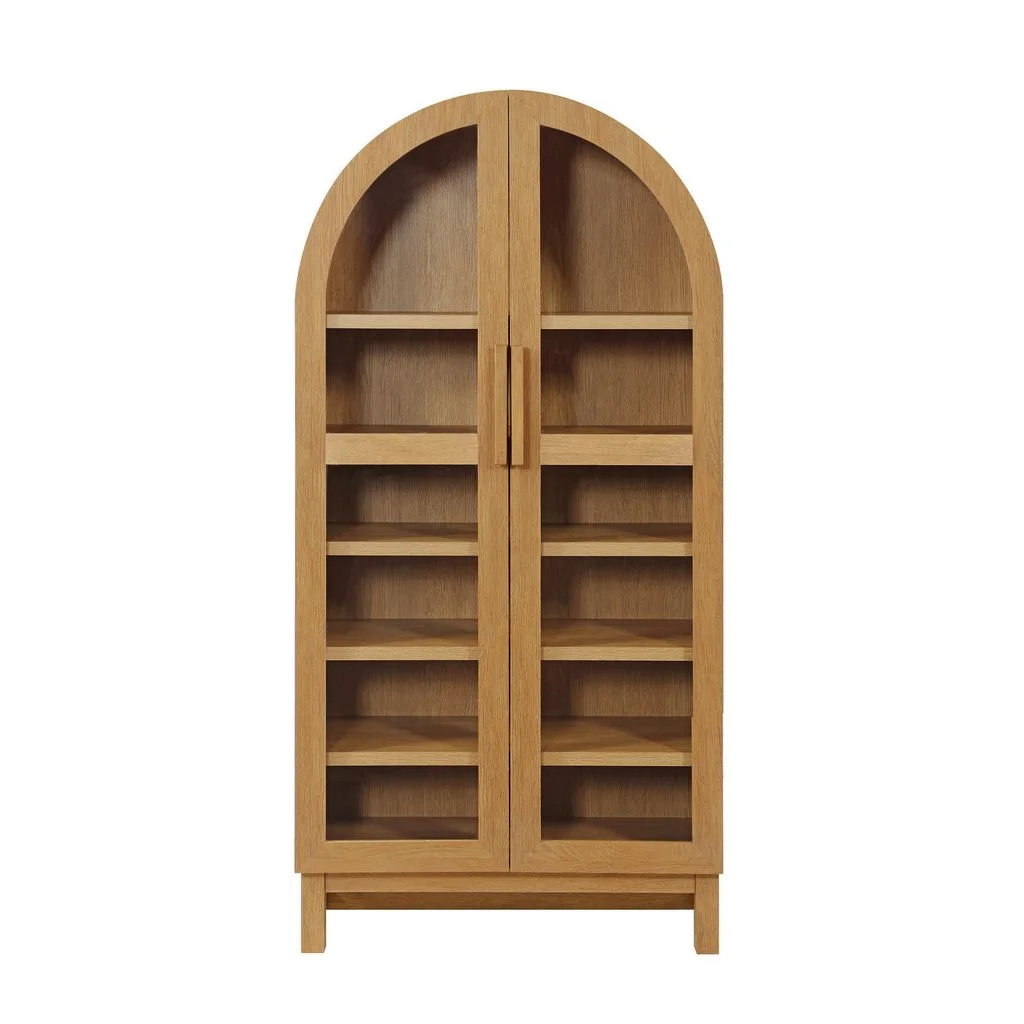 Better Homes &amp;amp; Gardens Juliet Arch Accent Cabinet, Light Honey Finish