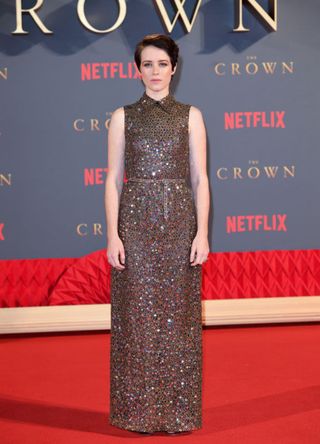 Claire Foy attends the World Premiere of Netflix's "The Crown" Season 2 in London