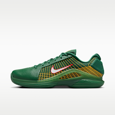 Nike Vapor 12 Hypersmash Men's Hard Court Tennis Shoes - Gorge Green/university Red/university Gold/white - Size 6