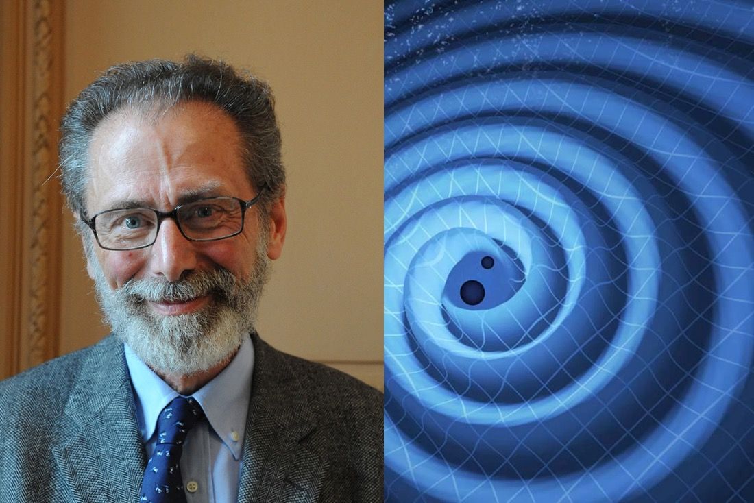 Yves Meyer is known for his pivotal role in developing the wavelet theory, which is used to detect gravitational waves from two black holes merging (right). 