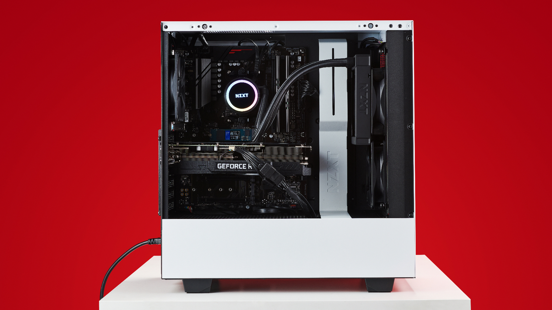 The NZXT prebuild gaming PC side on.