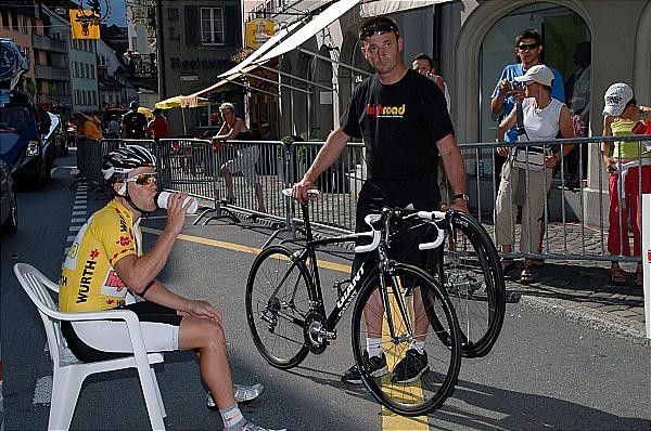 Kim Kirchen (Team High Road) has the bike ready