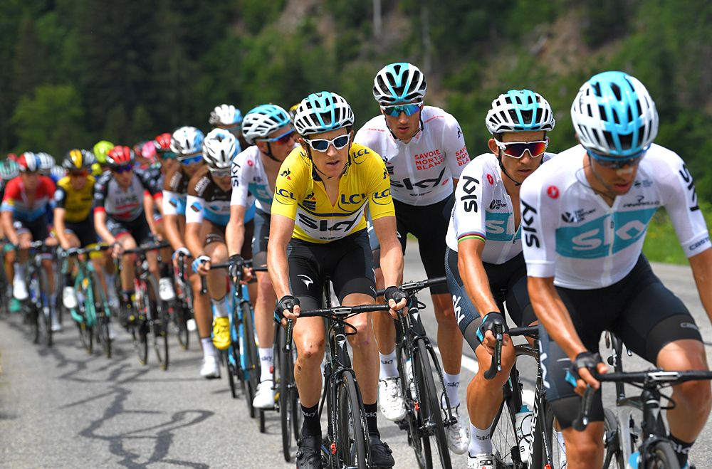 Geraint Thomas (Team Sky) during stage 6 at the Criterium du Dauphine