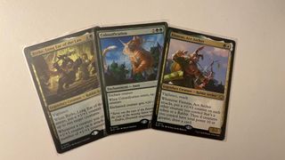 selection of cards from MTG Bloomburrow starter kit