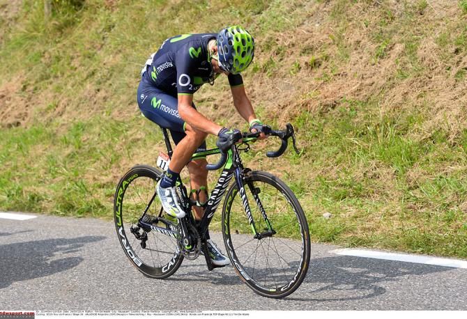 A struggling Alejandro Valerde (Movistar)