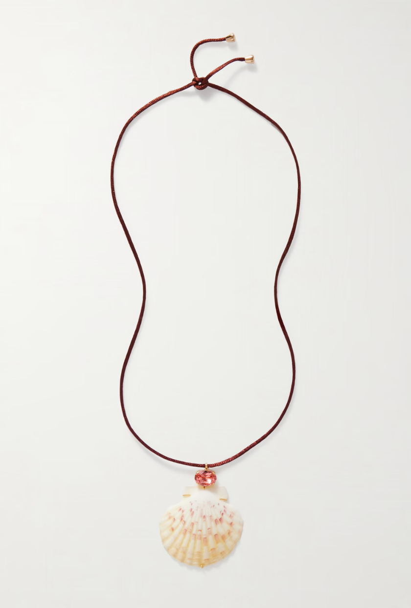 An image of a shell necklace, one of the year's biggest jewellery trends, by Jennifer Behr.