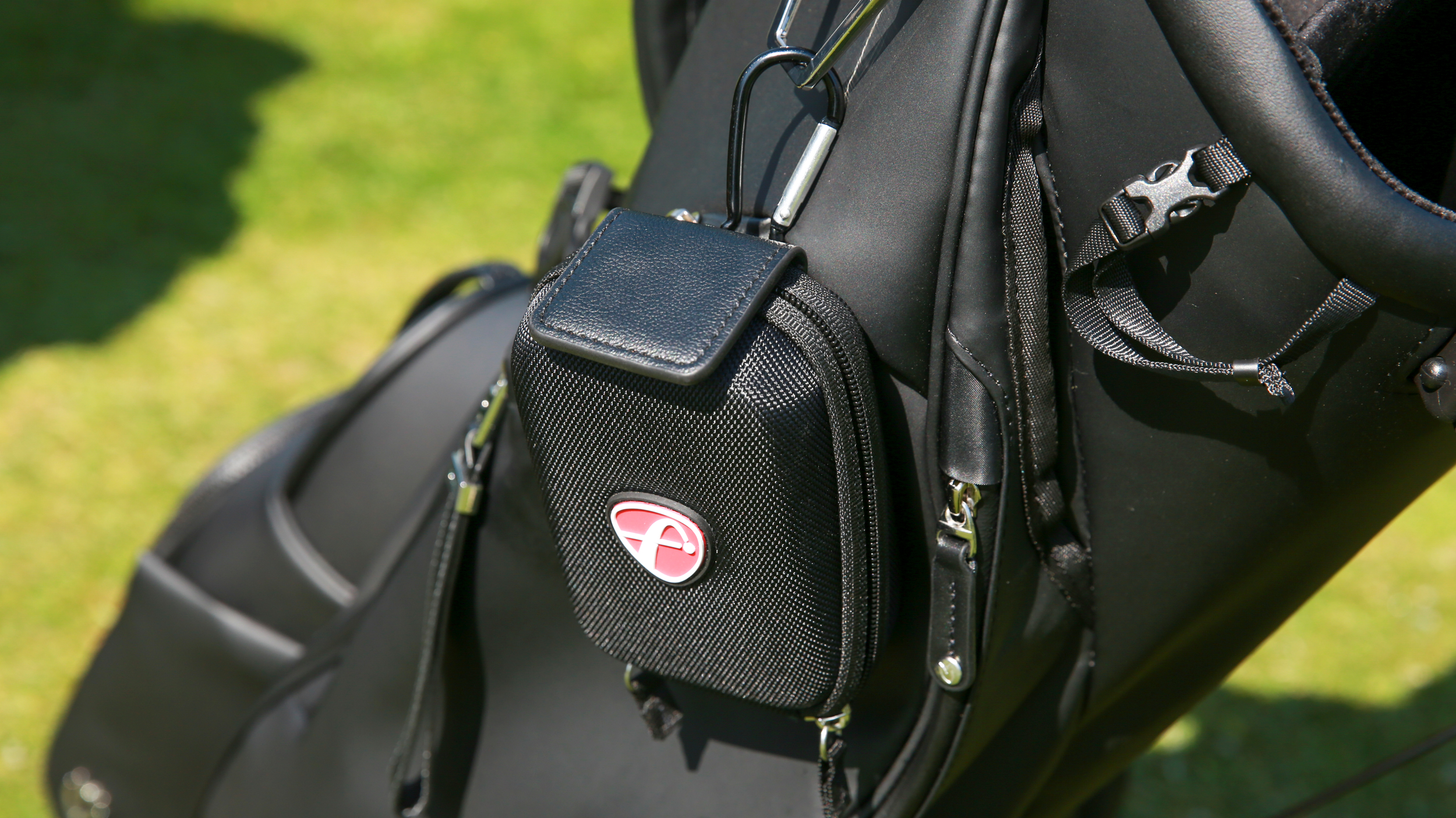 FlightScope i4 Rangefinder case on a bag