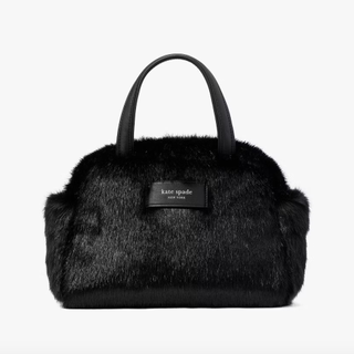 Puffed Faux Fur Satchel