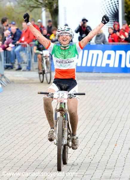 Eva Lechner wins her first world cup event.