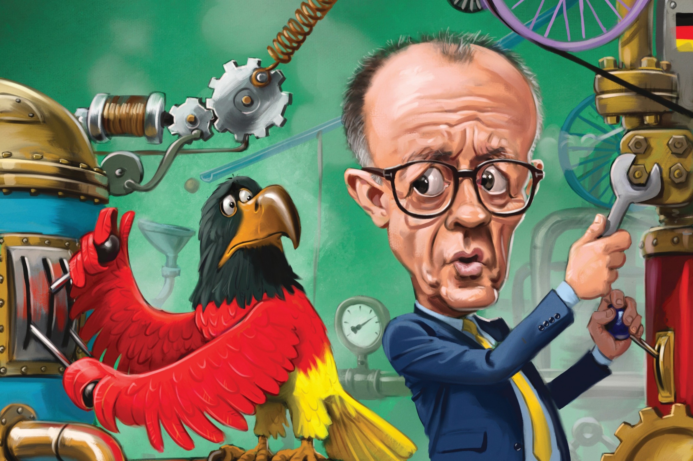 Germany's reform package concept picture featuring Friedrich Merz, chancellor of Germany