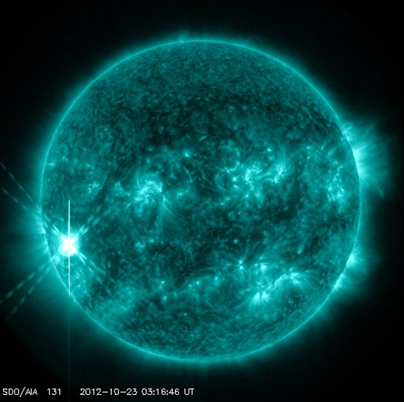 solar flare seen by SDO