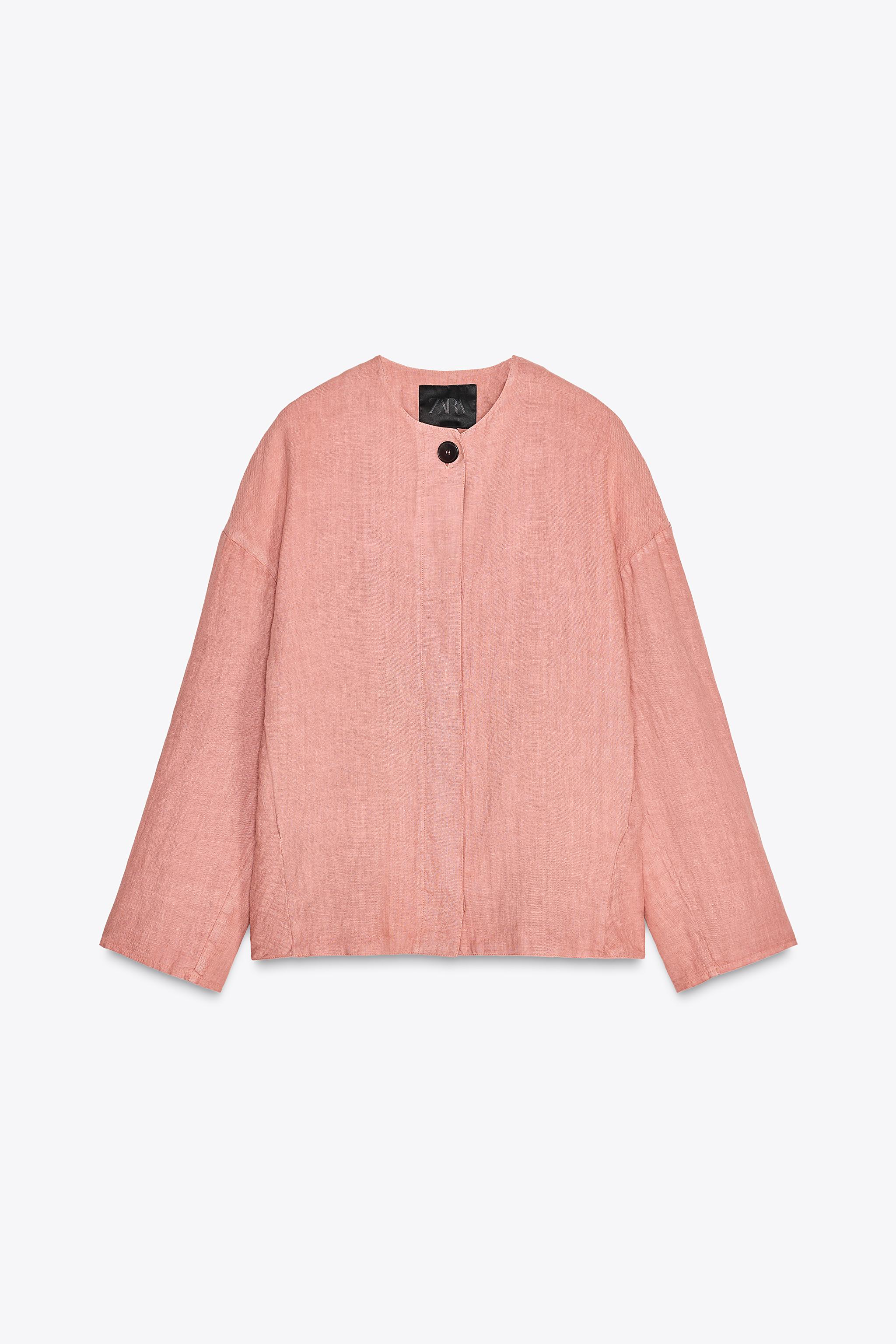 100% Linen Bomber Jacket Zw Collection