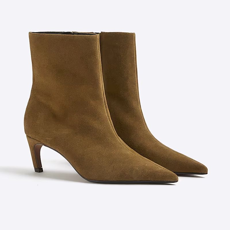 faux suede ankle boots
