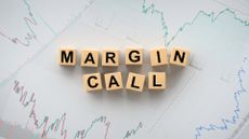 Margin Call Text on Financial Stock Market Graph