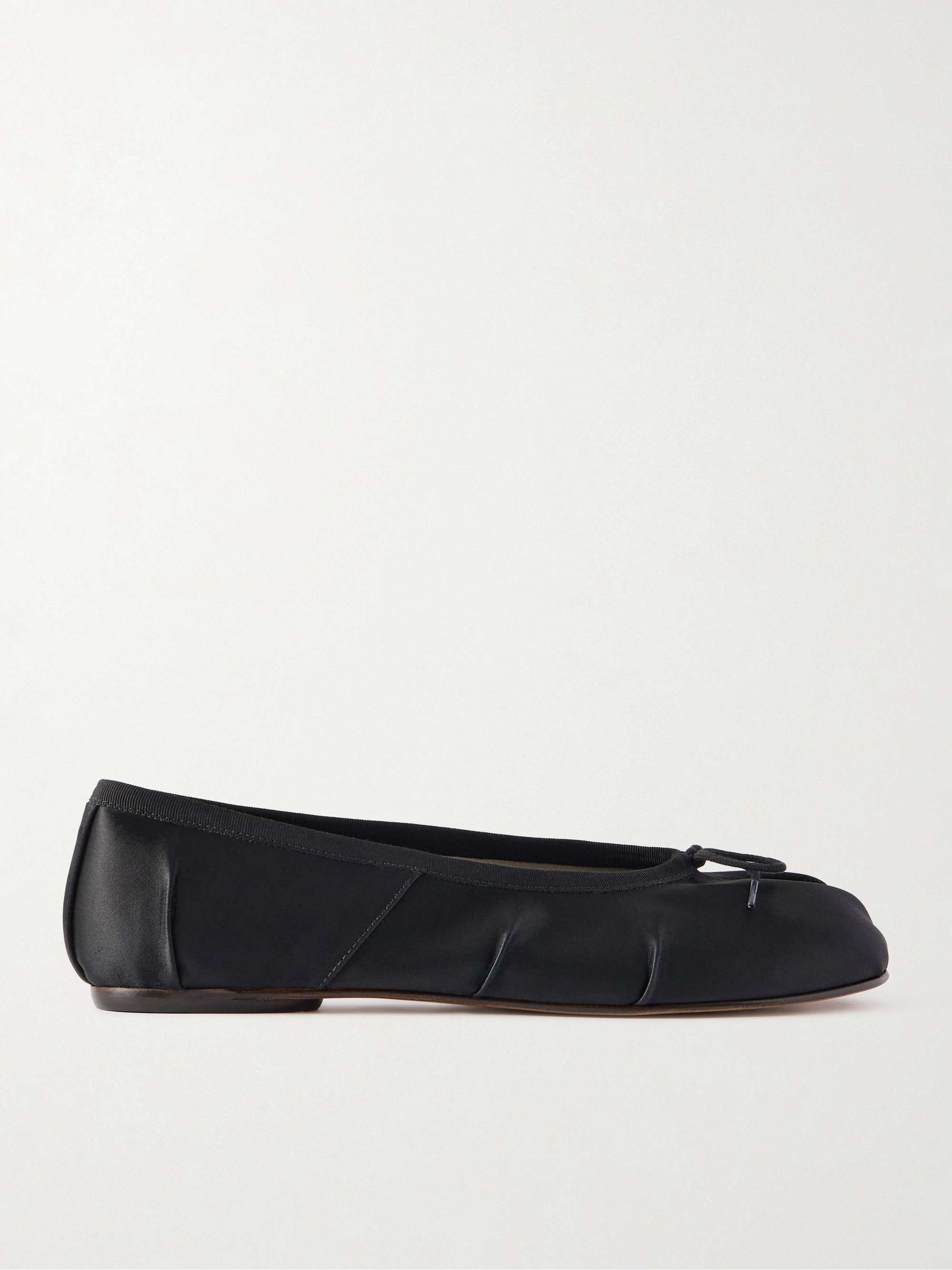 Tabi Split-Toe Satin Ballet Flats