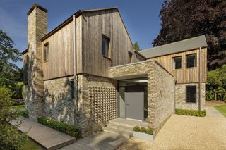 self build with small steps to front door