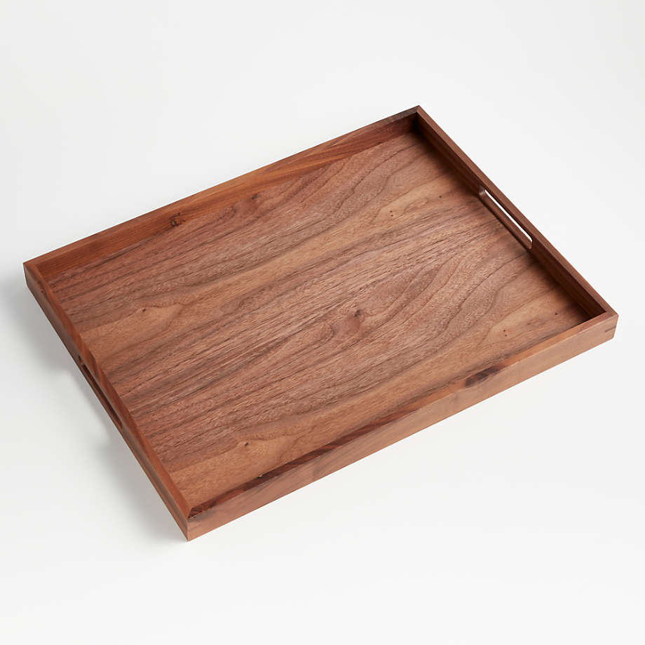 A wooden serving tray