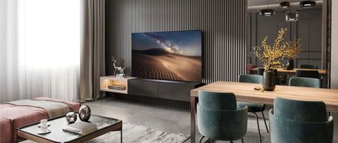 LG CS OLED TV displayed in a living room