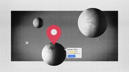 Illustration of exoplanets with a Google Maps-style app