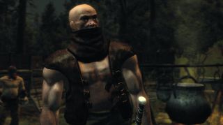 Best Witcher 1 mods - A shockingly ripped bandit from The Crossroads Witcher 1 mod